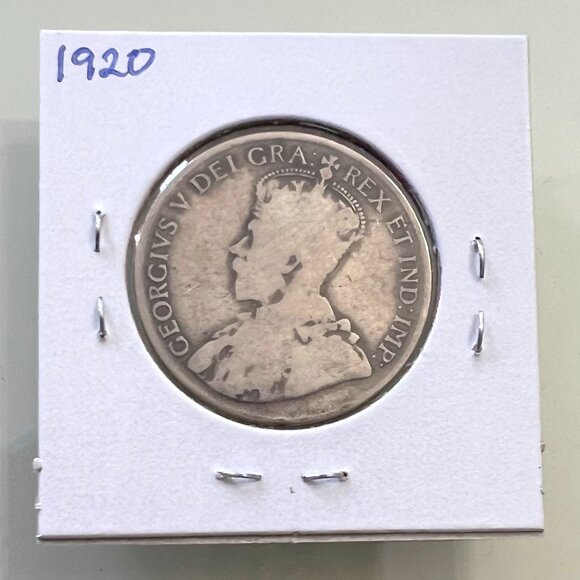 1920 Canada King George V Silver 1/2 Dollar Coin! - Picture 3 of 6